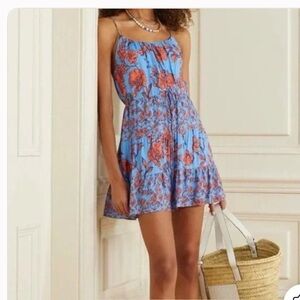 Alice & Olivia Blue and Orange Floral dress